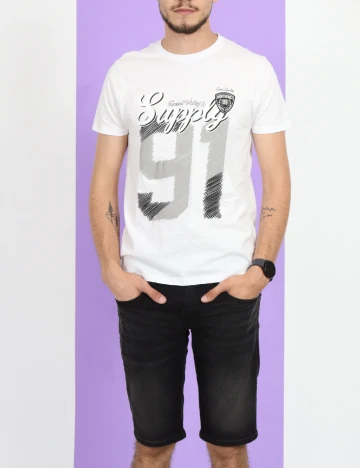 Tricou Milano Bulls, alb