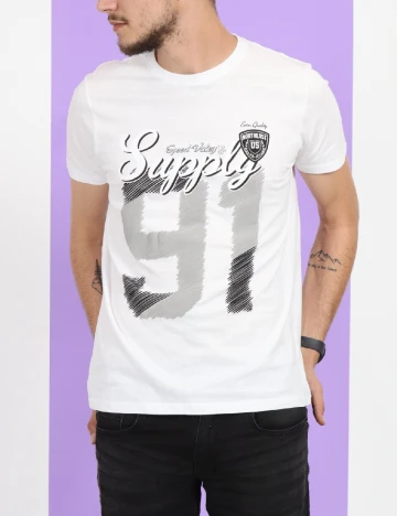 Tricou Milano Bulls, alb