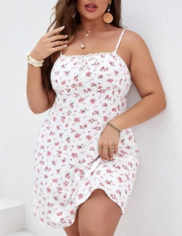 Rochie scurta SHEIN CURVE, alb