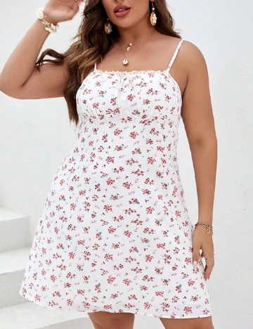 Rochie scurta SHEIN CURVE, alb