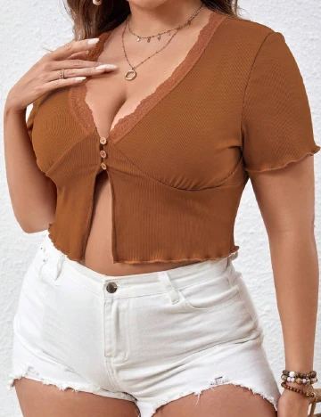 Top SHEIN CURVE, maro