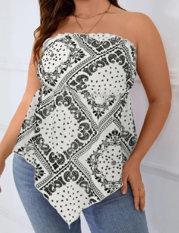 Top SHEIN CURVE, alb