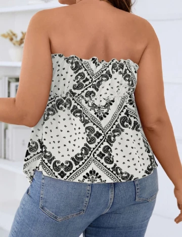 Top SHEIN CURVE, alb