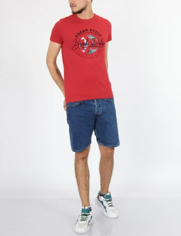 Tricou Milano Bulls, rosu Rosu