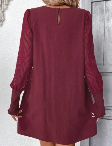 Rochie scurta Emery Rose, visiniu