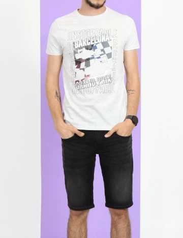 Tricou Milano Bulls, gri Gri