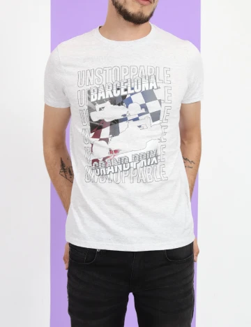 Tricou Milano Bulls, gri Gri
