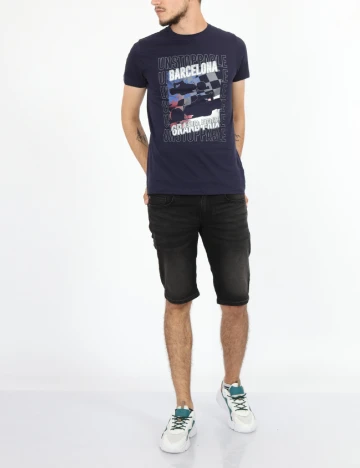 Tricou Milano Bulls, bleumarin