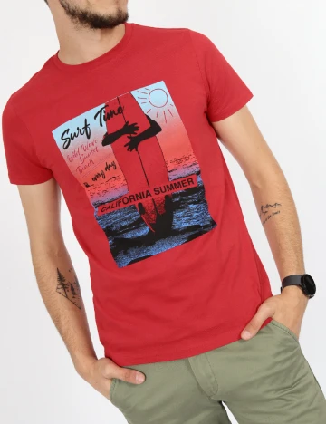 Tricou Milano Bulls, rosu