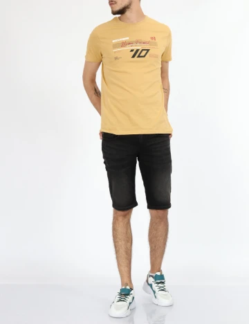 Tricou Milano Bulls, mustar Galben