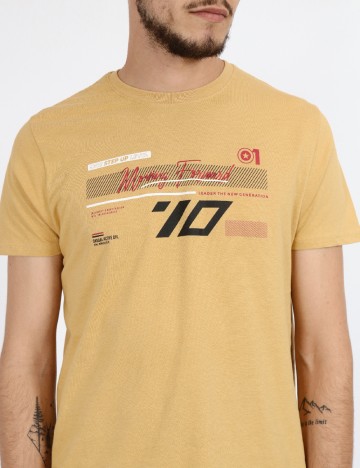 Tricou Milano Bulls, mustar