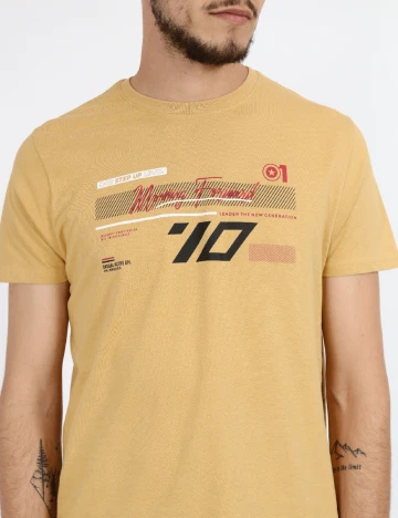 Tricou Milano Bulls, mustar Galben