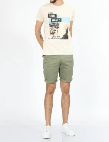 Tricou Milano Bulls, crem