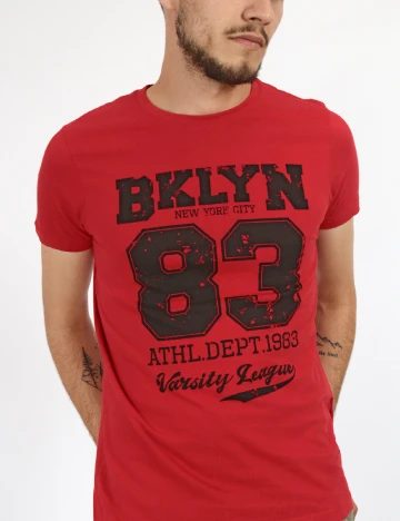 Tricou Milano Bulls, rosu Rosu