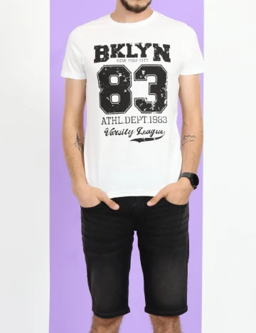 Tricou Milano Bulls, alb