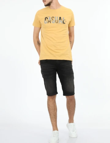 Tricou Milano Bulls, mustar Galben
