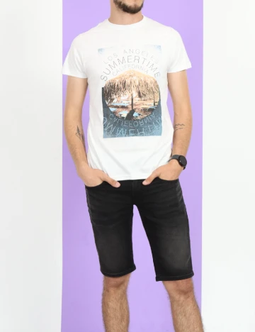 Tricou Milano Bulls, alb