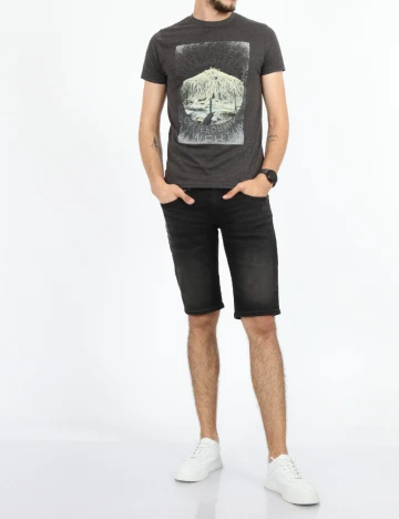 Tricou Milano Bulls, gri inchis