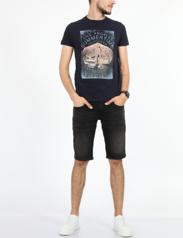 Tricou Milano Bulls, bleumarin