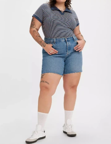 Pantaloni scurti Levi S Plus Size, albastru