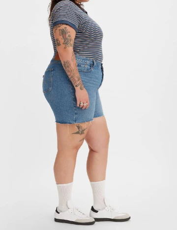 Pantaloni scurti Levi S Plus Size, albastru