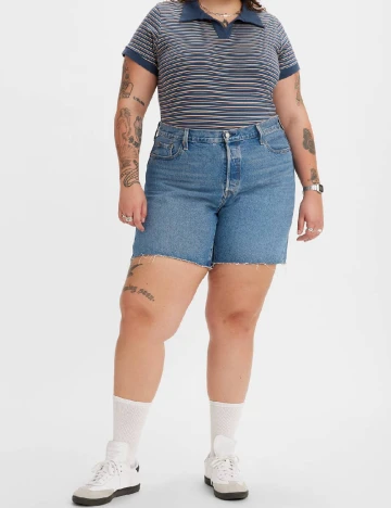 Pantaloni scurti Levi S Plus Size, albastru