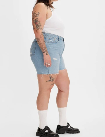 Pantaloni scurti Levi S Plus Size, albastru