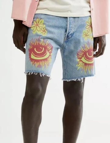 Pantaloni scurti Levi S Plus Size, albastru