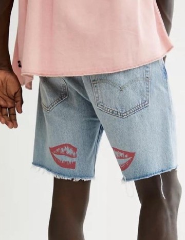Pantaloni scurti Levi S Plus Size, albastru