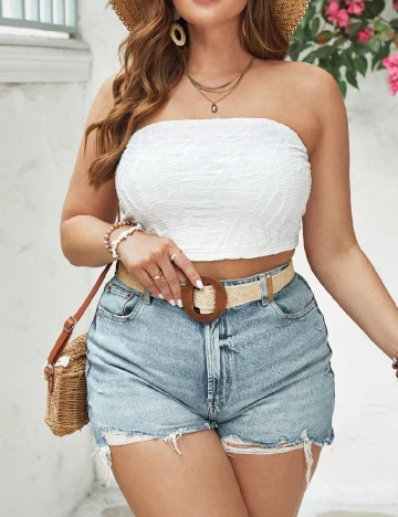 Top SHEIN CURVE, alb