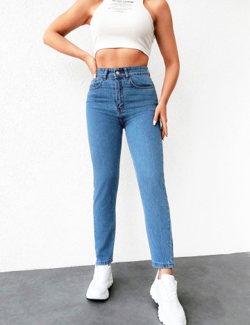 
						Blugi SHEIN, albastru