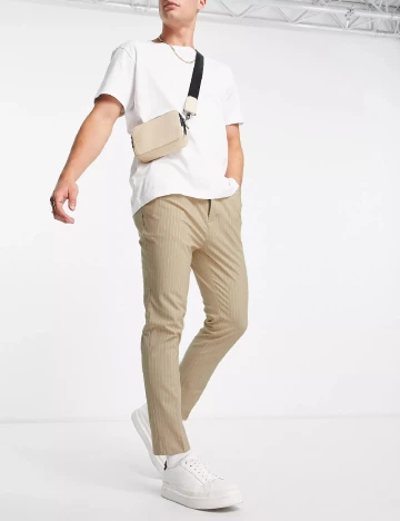 Pantaloni ASOS, bej Crem