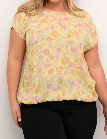 Bluza Kaffe Curve, galben Galben