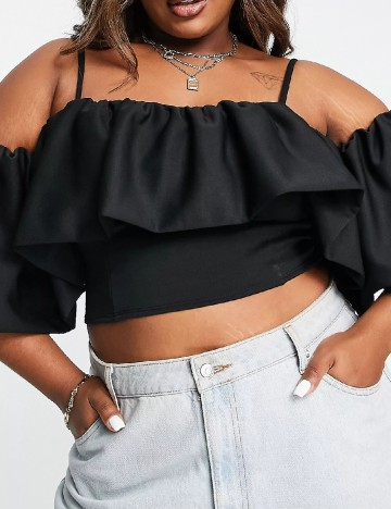 
						Top Plus Size ASOS, negru