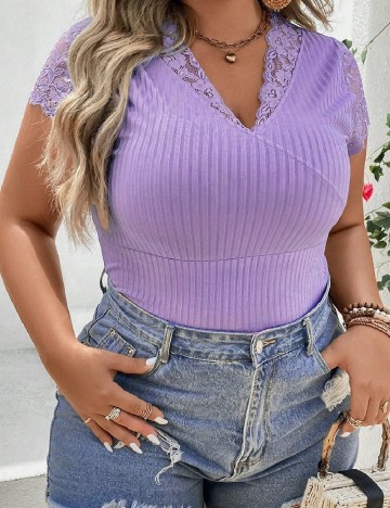 Bluza SHEIN CURVE, mov