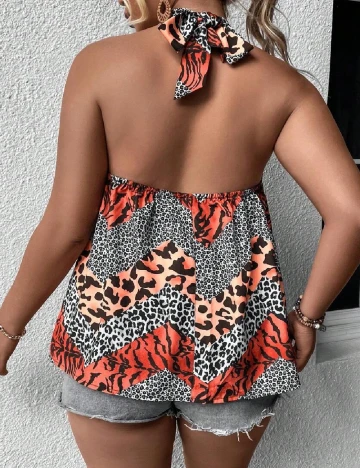 Top SHEIN CURVE, animal print