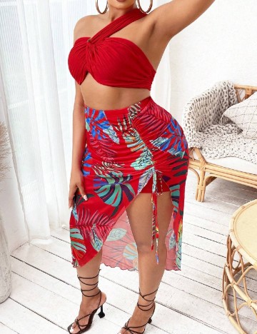 Compleu SHEIN CURVE, rosu