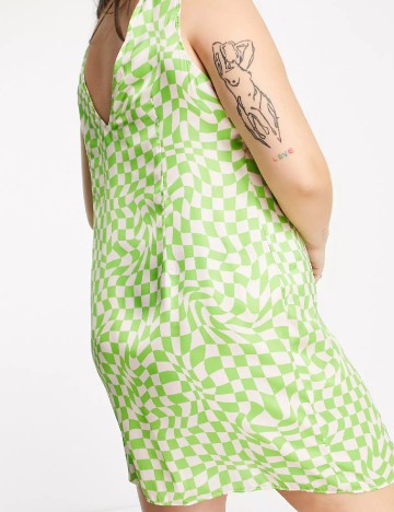 Rochie scurta ASOS Curve, verde