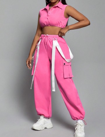 
						Pantaloni SHEIN, roz