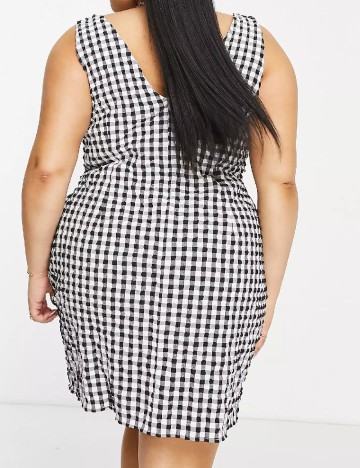 Rochie scurta ASOS Curve, alb/negru