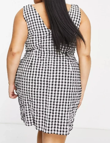Rochie scurta ASOS Curve, alb/negru
