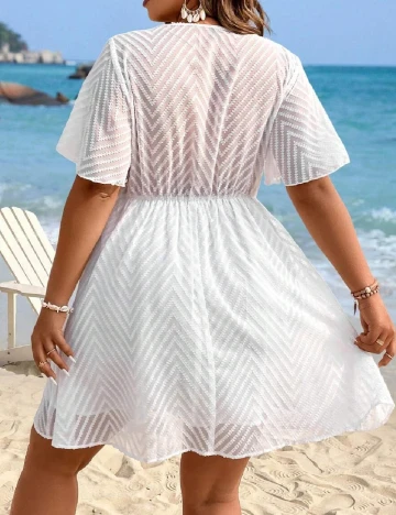 Rochie scurta SHEIN CURVE, alb Alb