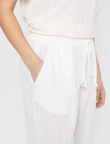 Pantaloni Saint Tropez, ecru Alb