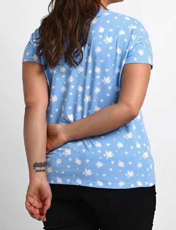 Tricou Kaffe Curve, albastru Albastru
