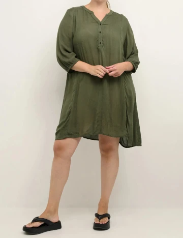 Rochie scurta Kaffe Curve, verde