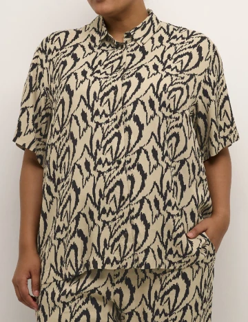 Camasa Kaffe Curve, crem Crem