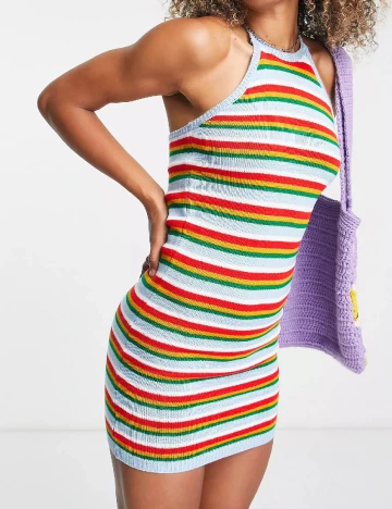 Rochie scurta COLLUSION, mix culori