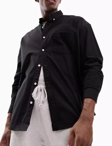 Camasa ASOS, negru Negru