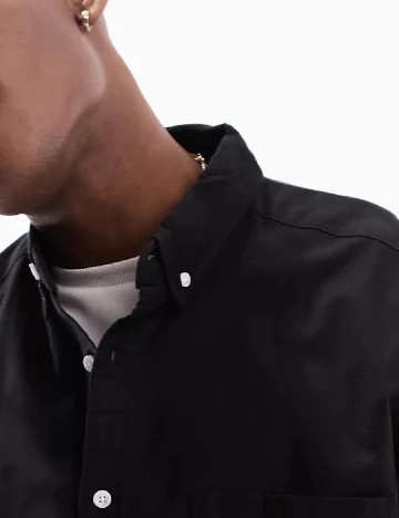 Camasa ASOS, negru Negru