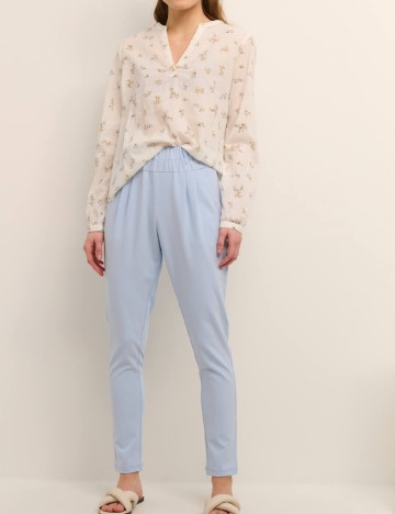 Pantaloni Kaffe, albastru